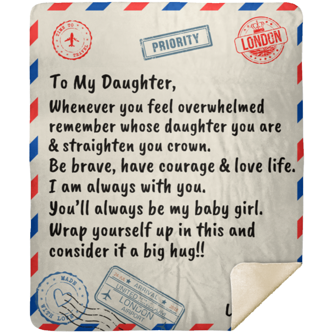 To My Daughter| Straighten Your Crown | Blanket