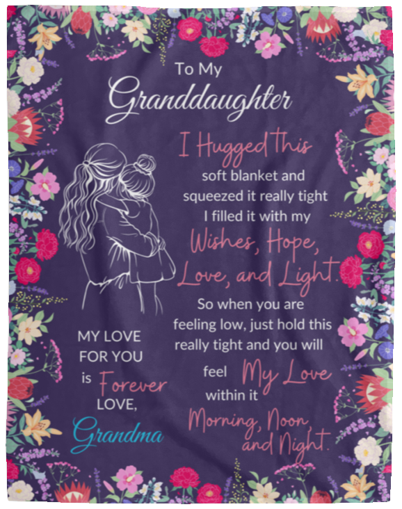 Granddaughter Sweet Words Blanket