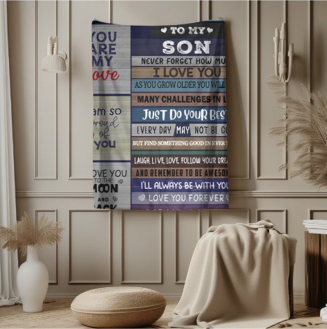 To My Son | Arctic Fleece Blanket