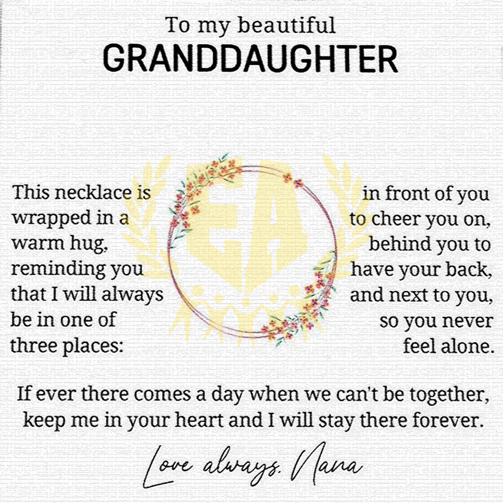 To My Beautiful Granddaughter | "This Necklace is Wrapped"