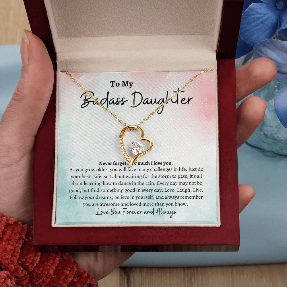 To My Badass Daughter | Forever Love Necklace -sp