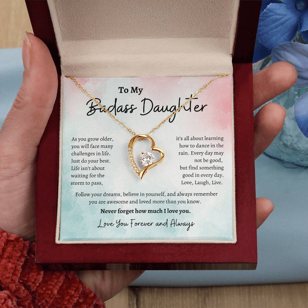 To My Badass Daughter| Forever Love Necklace