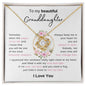 To My Beautiful Granddaughter | Love Knot Necklace
