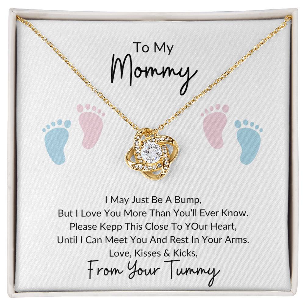 Mommy to Be | I May Just Be A Bump | Love Knot Necklace