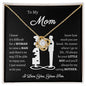 To My Mom | You Are Loved |Love Knot Necklace
