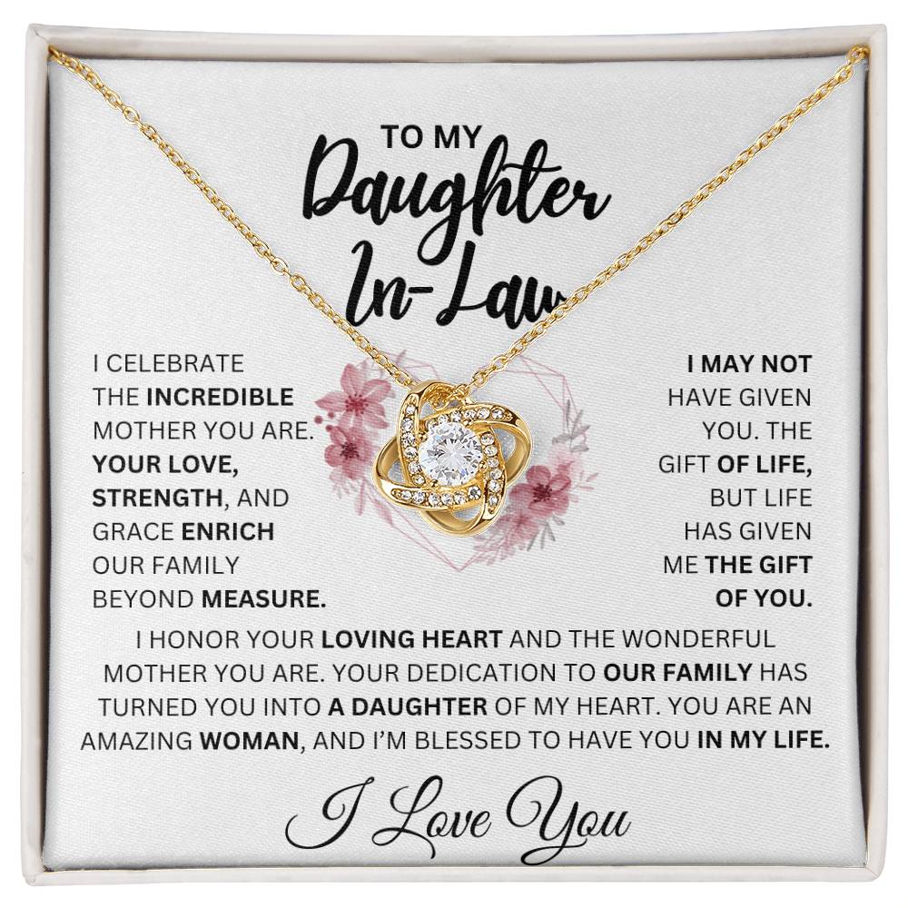 To My Daughter In Law | Love Knot Necklace