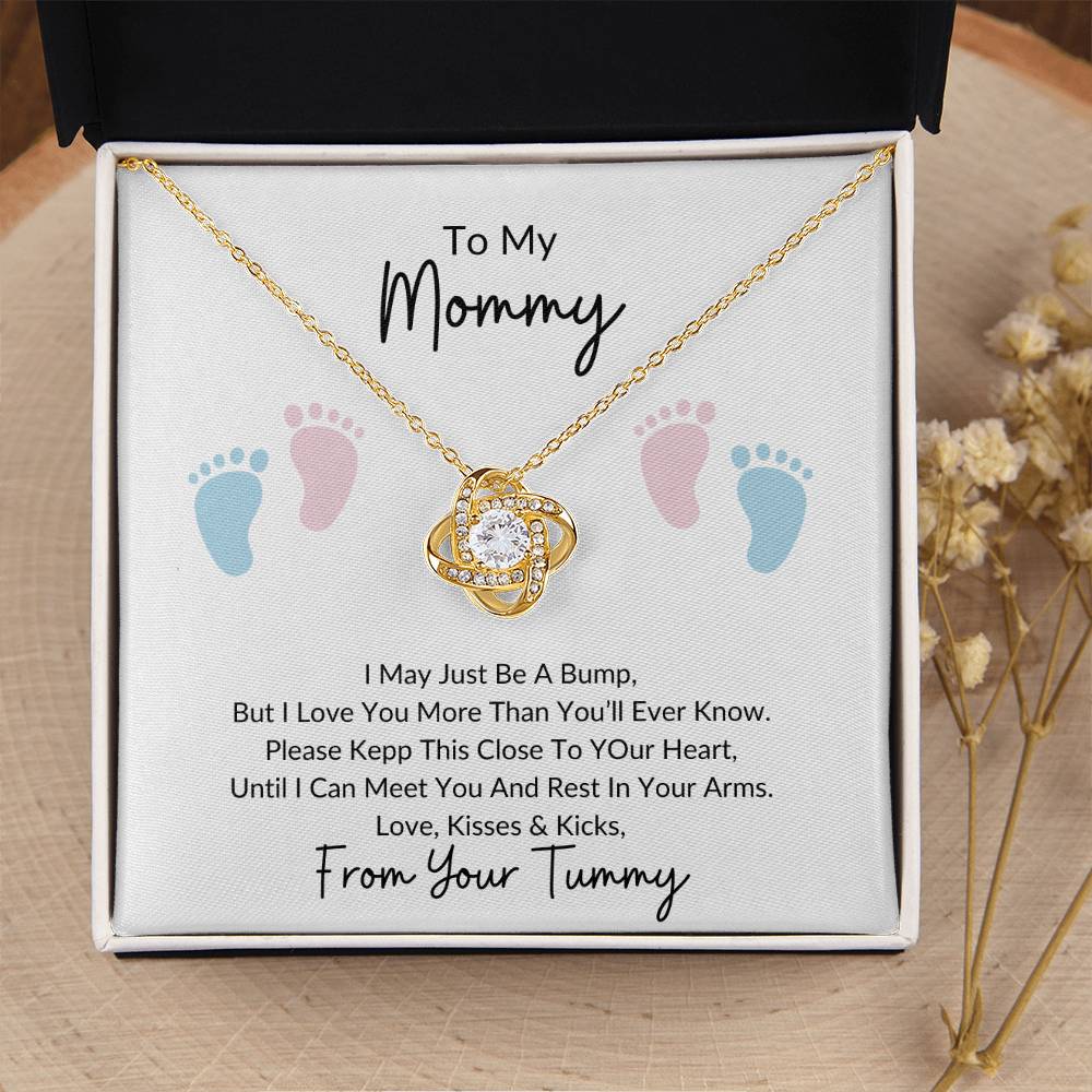 Mommy to Be | I May Just Be A Bump | Love Knot Necklace