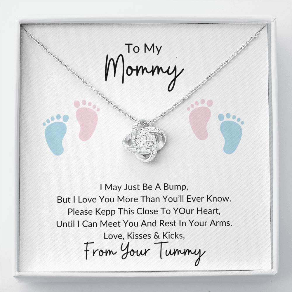 Mommy to Be | I May Just Be A Bump | Love Knot Necklace