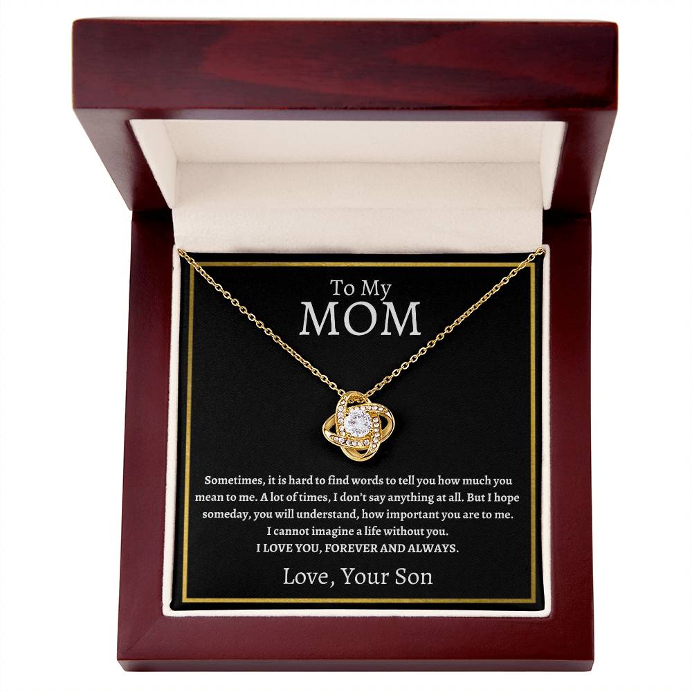 To My Mom | Forever and Always | Love Knot Necklace