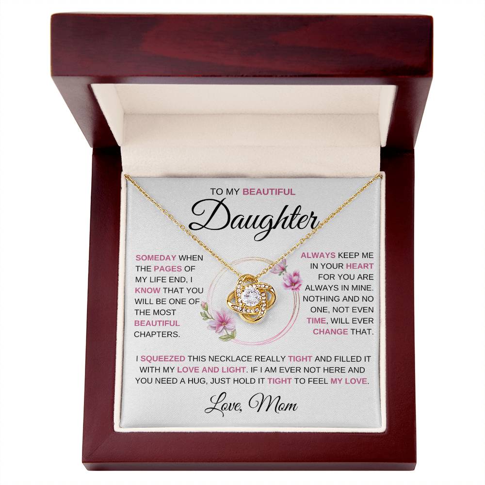 To My Beautiful Daughter | Someday When | Love Knot Necklace