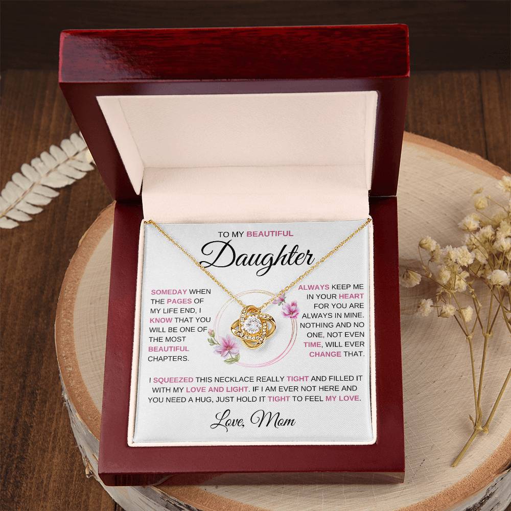 To My Beautiful Daughter | Someday When | Love Knot Necklace