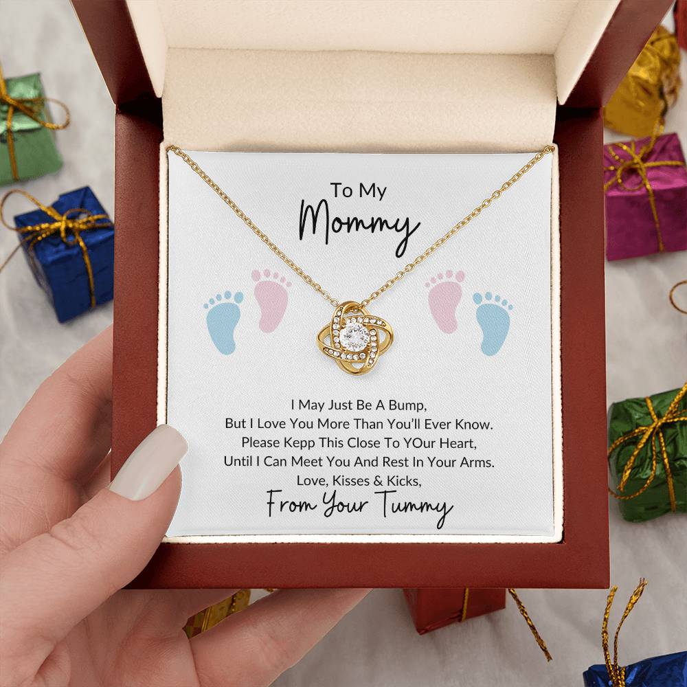 Mommy to Be | I May Just Be A Bump | Love Knot Necklace