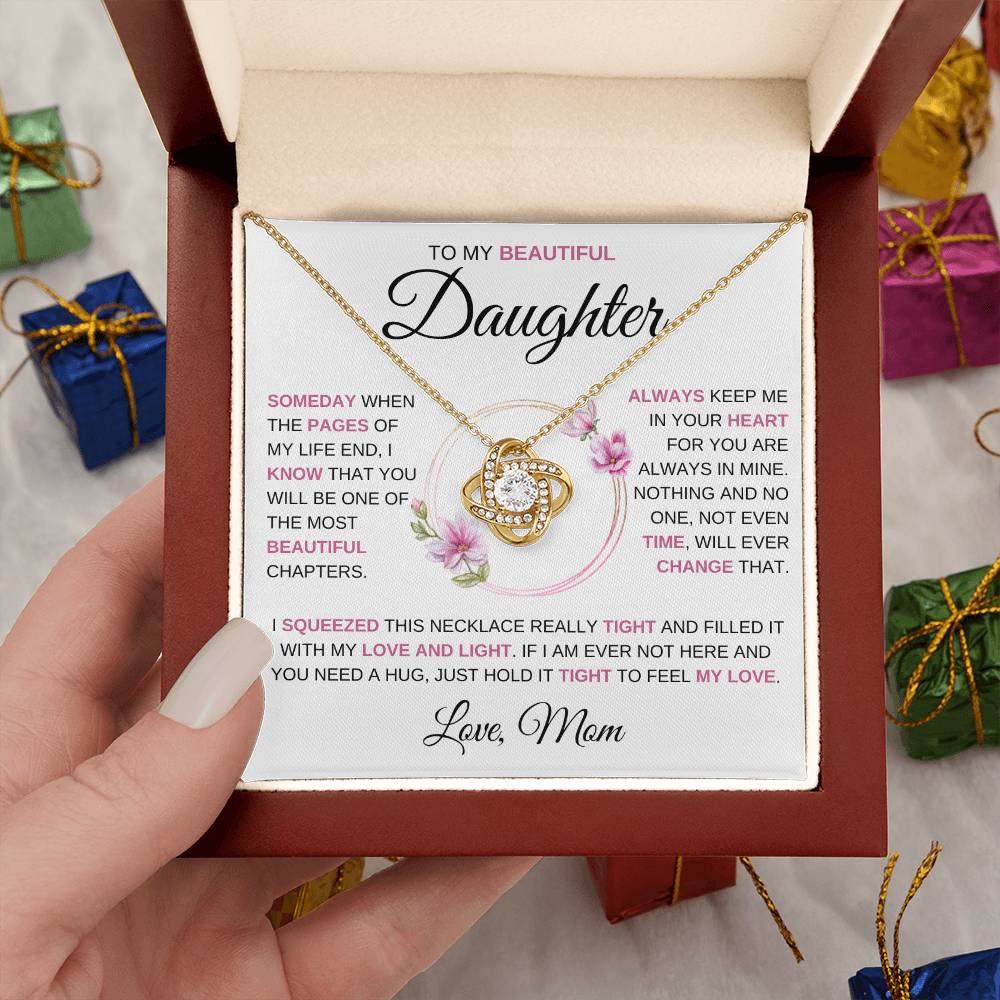 To My Beautiful Daughter | Someday When | Love Knot Necklace