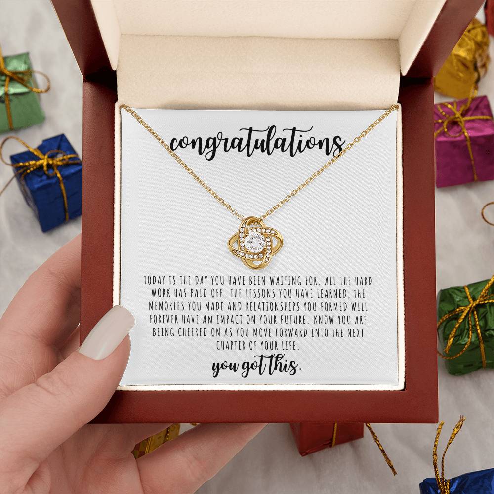 Congratulations | You Got This | Love Knot Necklace