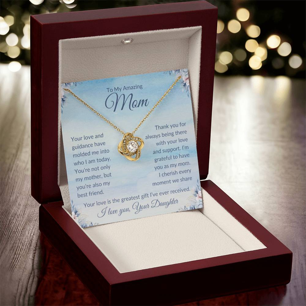 To My Amazing Mom | Greatest Gift | Love Knot Necklace