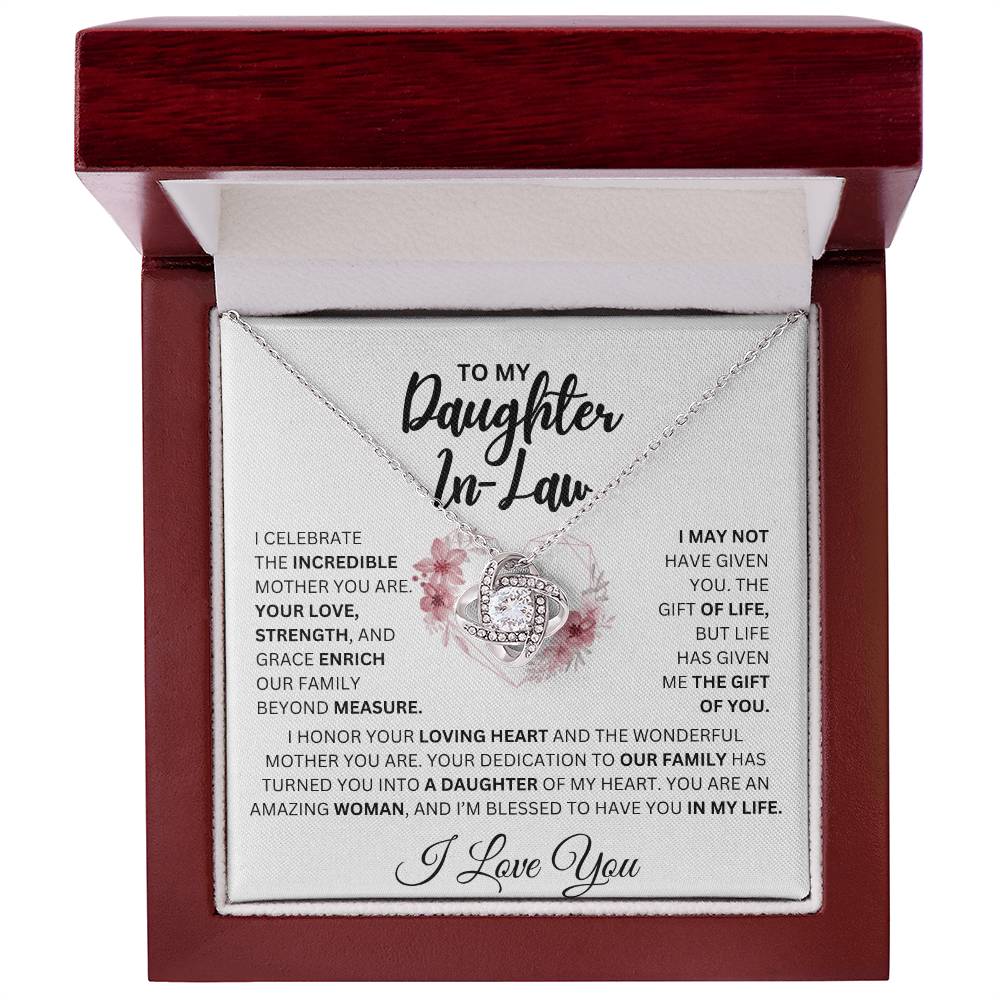 To My Daughter In Law | Love Knot Necklace