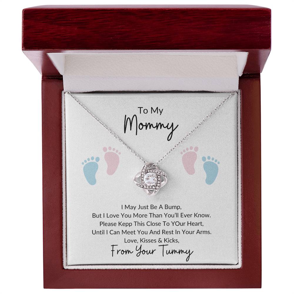 Mommy to Be | I May Just Be A Bump | Love Knot Necklace