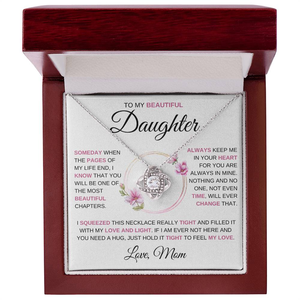 To My Beautiful Daughter | Someday When | Love Knot Necklace