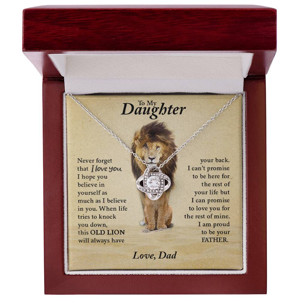 To My Daughter| Never Forget I Love You | Love Knot Necklace