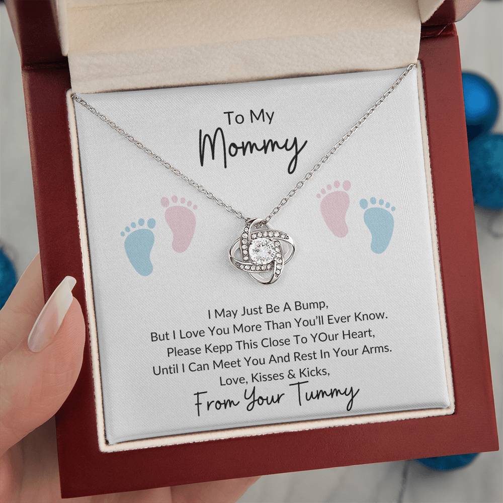 Mommy to Be | I May Just Be A Bump | Love Knot Necklace