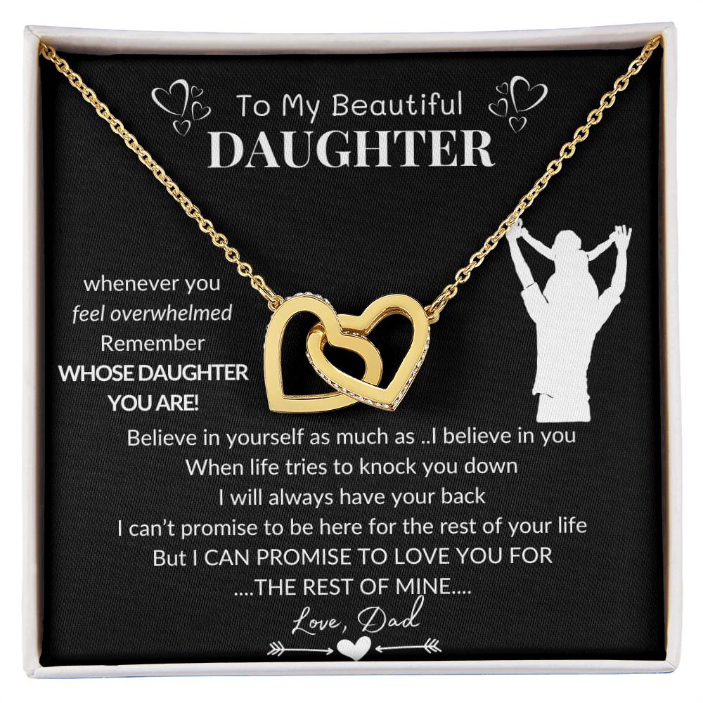To My Beautiful Daughter | Always Have Your Back | Interlocking Hearts