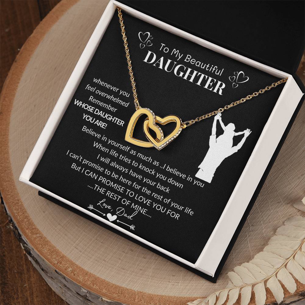 To My Beautiful Daughter | Always Have Your Back | Interlocking Hearts