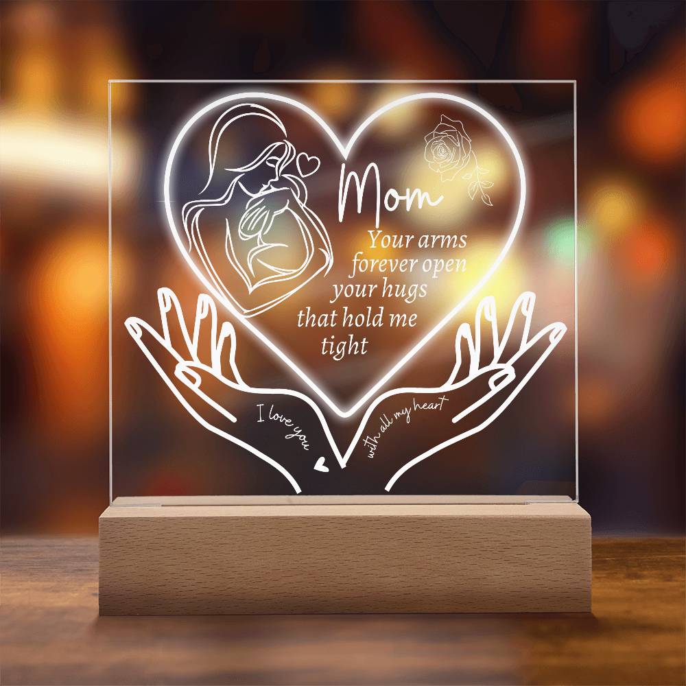 Mom Night Light | Hold Me Tight | Acrylic Plaque