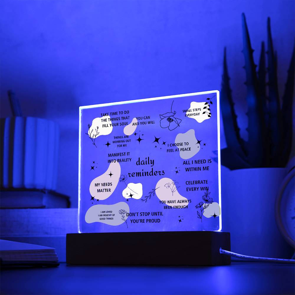Daily Affirmations Acrylic Plaque