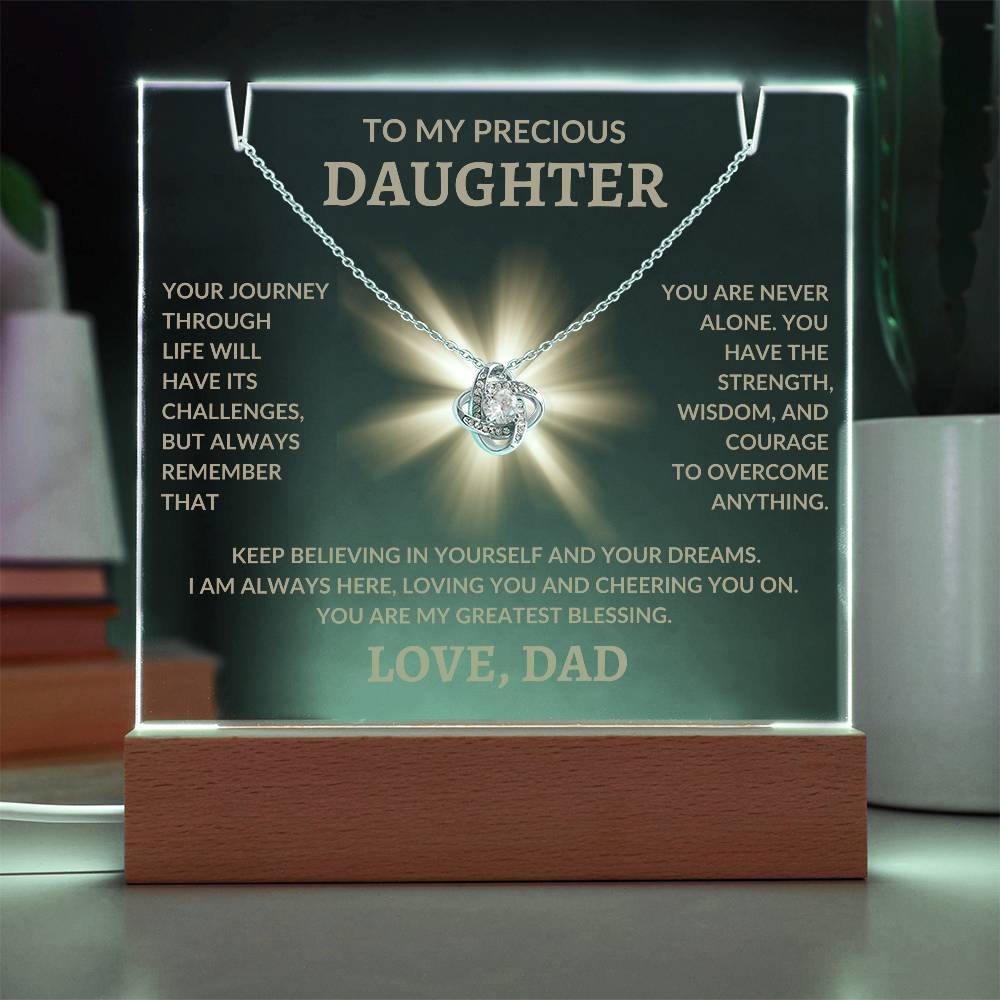 To My Precious Daughter Love Dad | Keepsake Acrylic Bundle - G