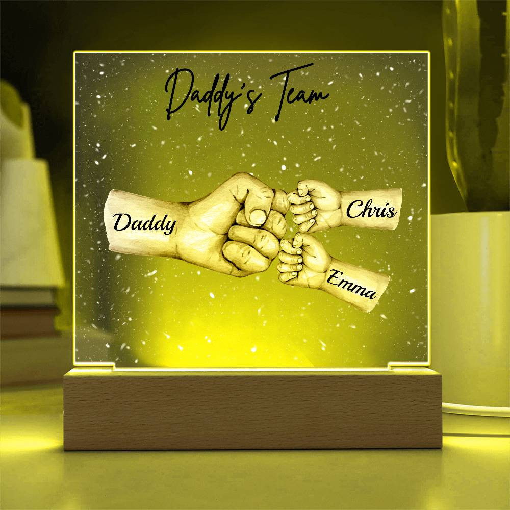 Daddy's Team | Personalized Acrylic Plaque