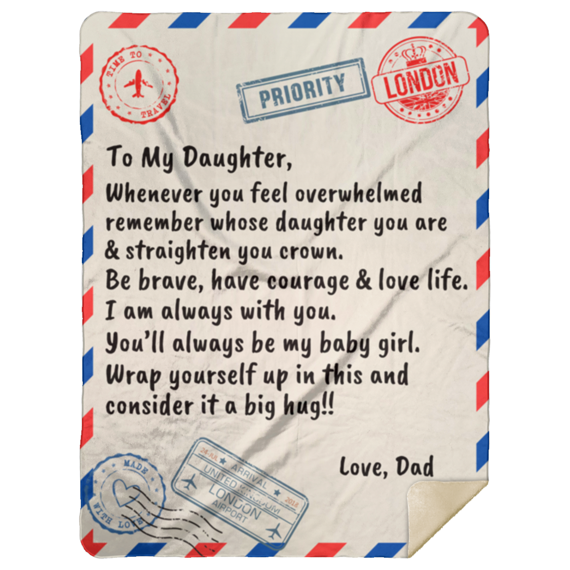 To My Daughter | My Baby Girl | Blanket