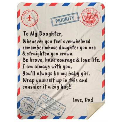 To My Daughter | My Baby Girl | Blanket