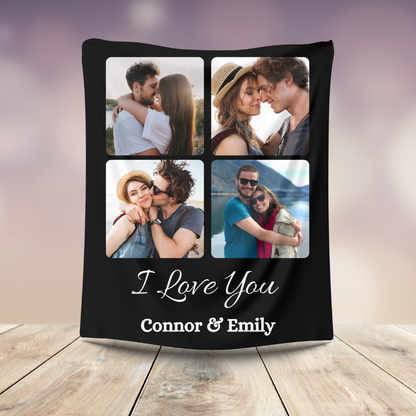 Personalized Couple Photo Blanket