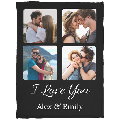 Personalized Couple Photo Blanket