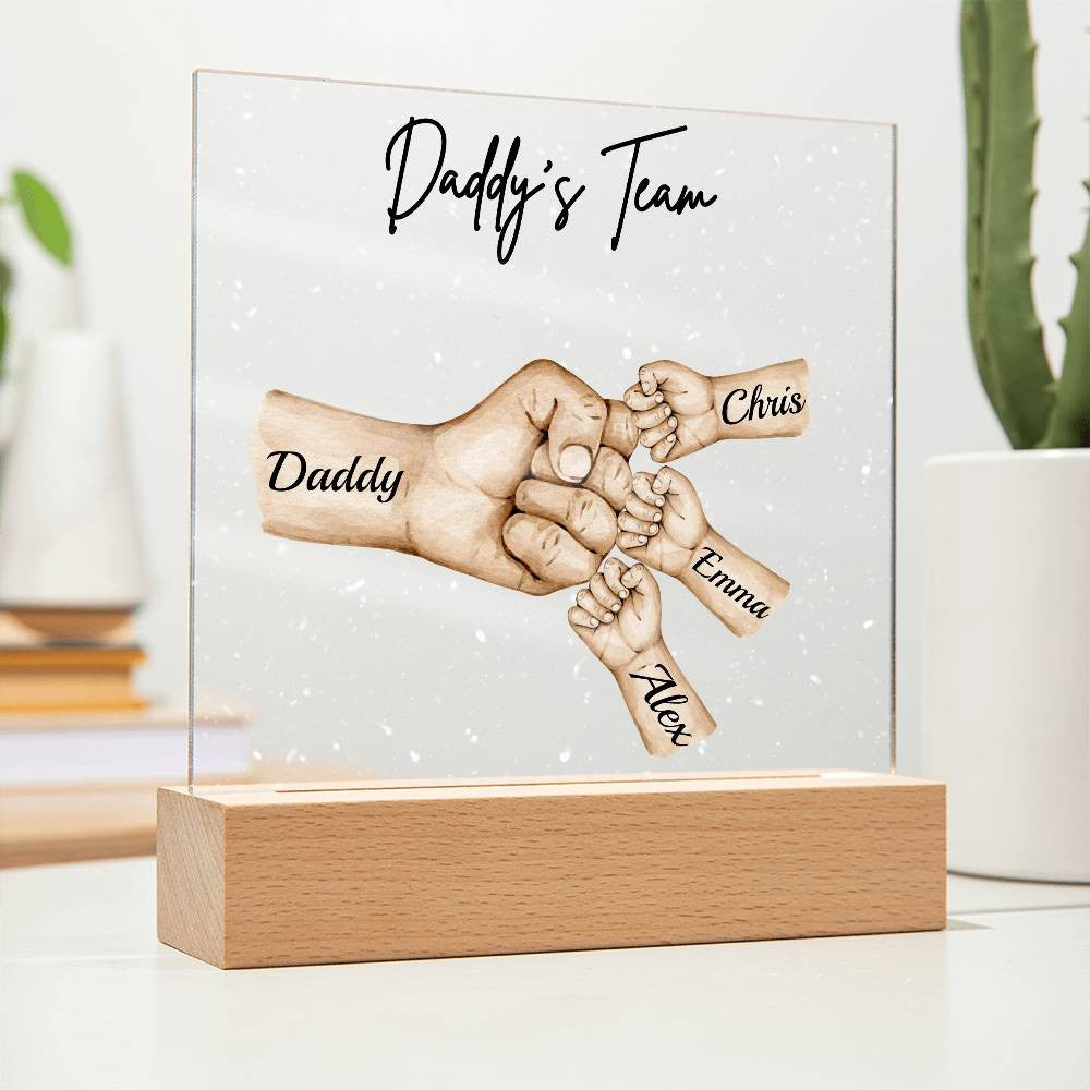 Daddy's Team | Personalized Acrylic Plaque