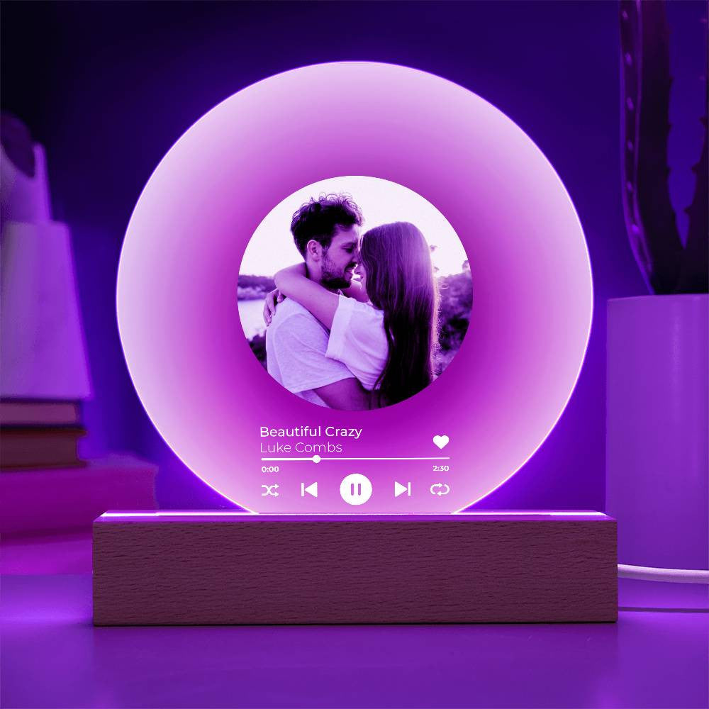 Personalized Vinyl Record with Photo - Acrylic Song Plaque