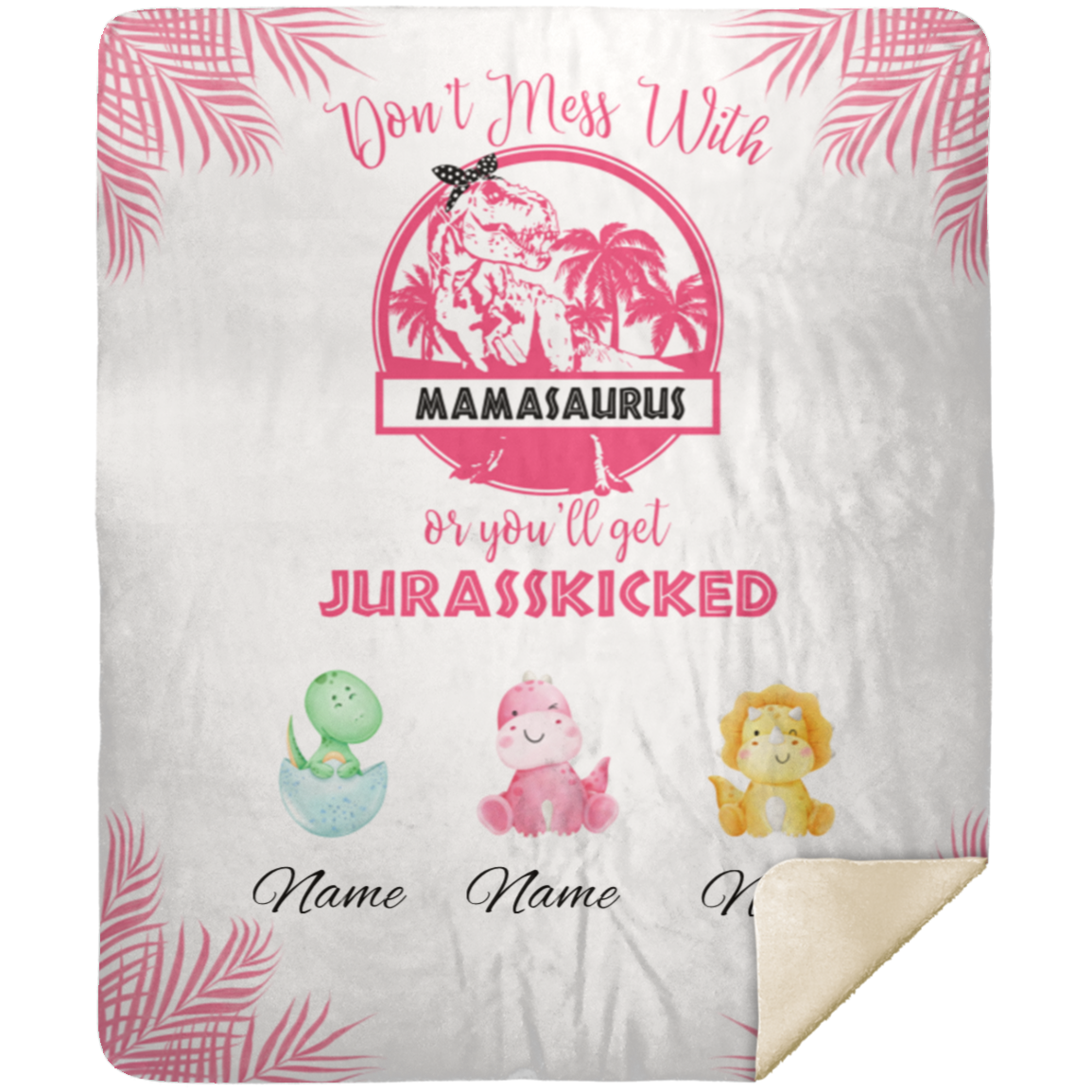 Mamasaurus Personalized Blanket | Mother's Day Gift