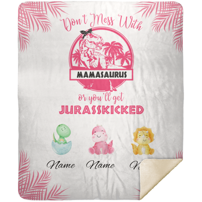 Mamasaurus Personalized Blanket | Mother's Day Gift