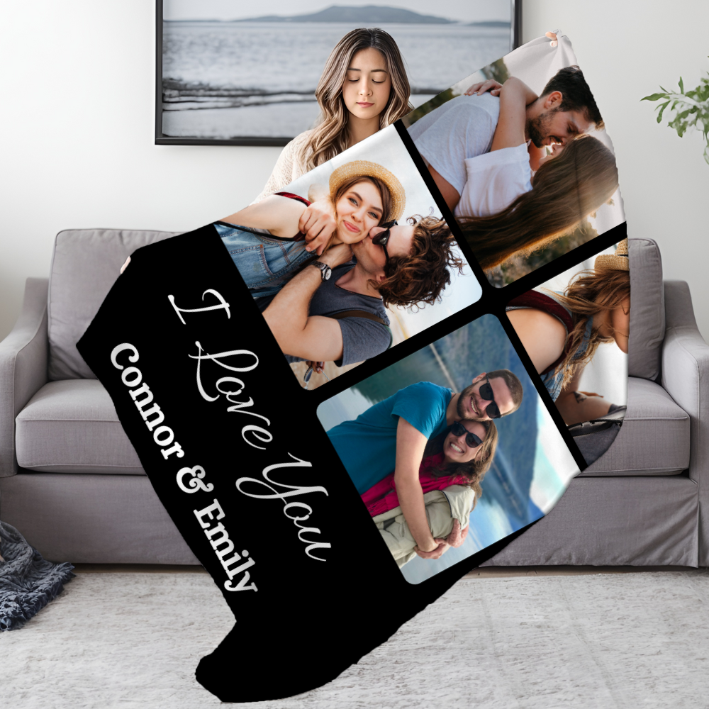 Personalized Couple Photo Blanket