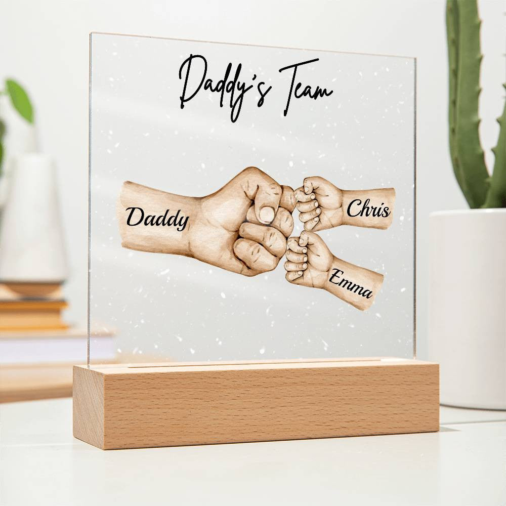 Daddy's Team | Personalized Acrylic Plaque