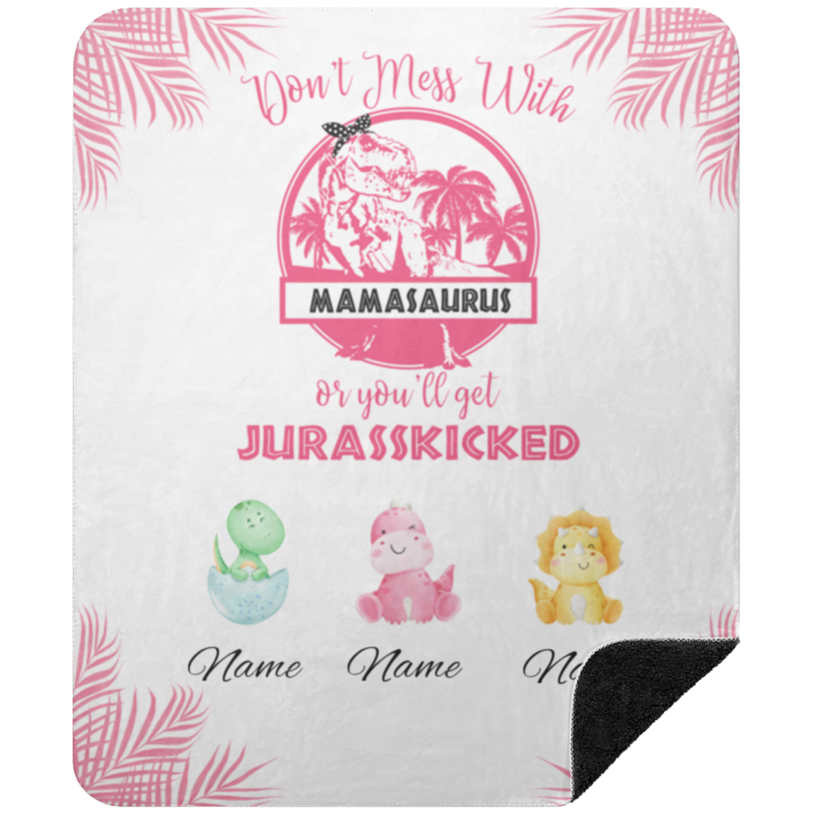 Mamasaurus Personalized Blanket | Mother's Day Gift