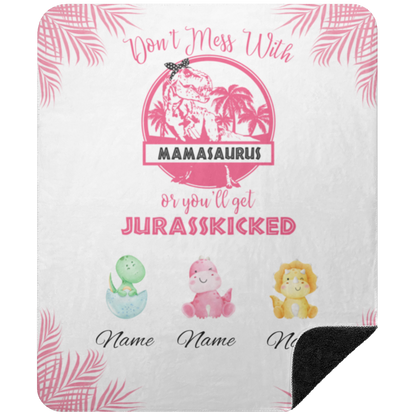 Mamasaurus Personalized Blanket | Mother's Day Gift