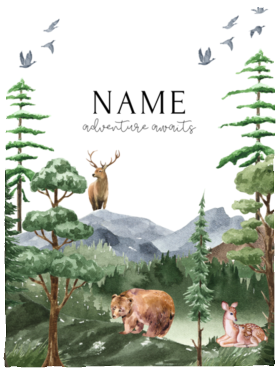 Personalized Woodland Animal Baby Blanket - 1