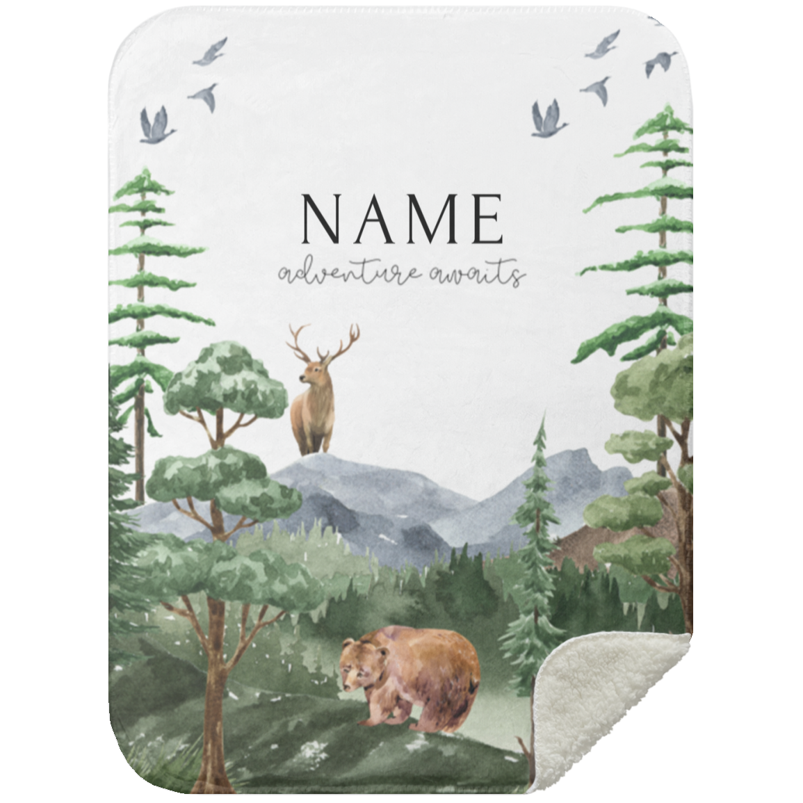 Personalized Woodland Animal Baby Blanket - 1