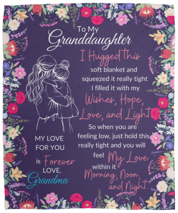Granddaughter Sweet Words Blanket