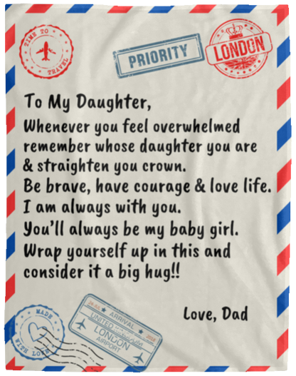 To My Daughter | My Baby Girl | Blanket