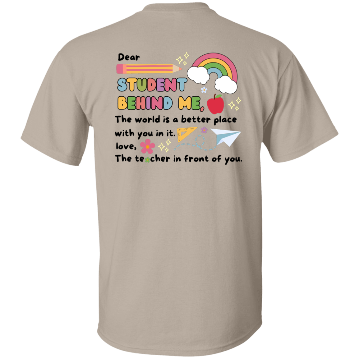Personalized Teacher Message T-Shirt