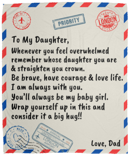 To My Daughter | My Baby Girl | Blanket