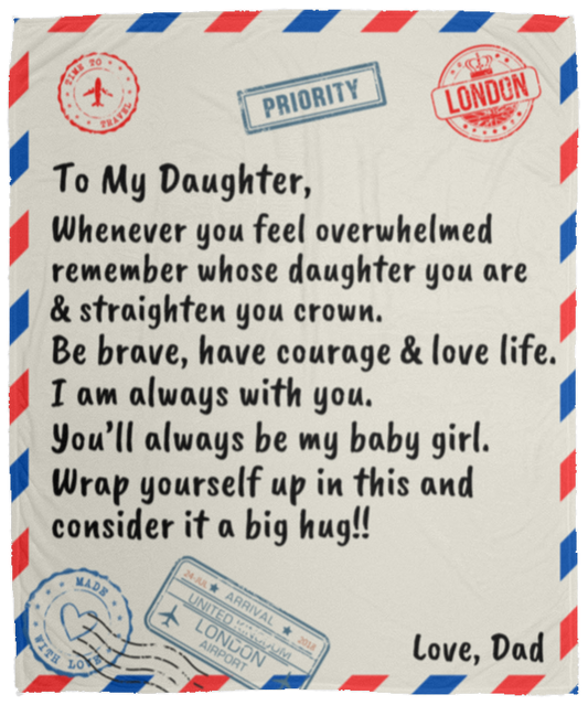 To My Daughter | My Baby Girl | Blanket