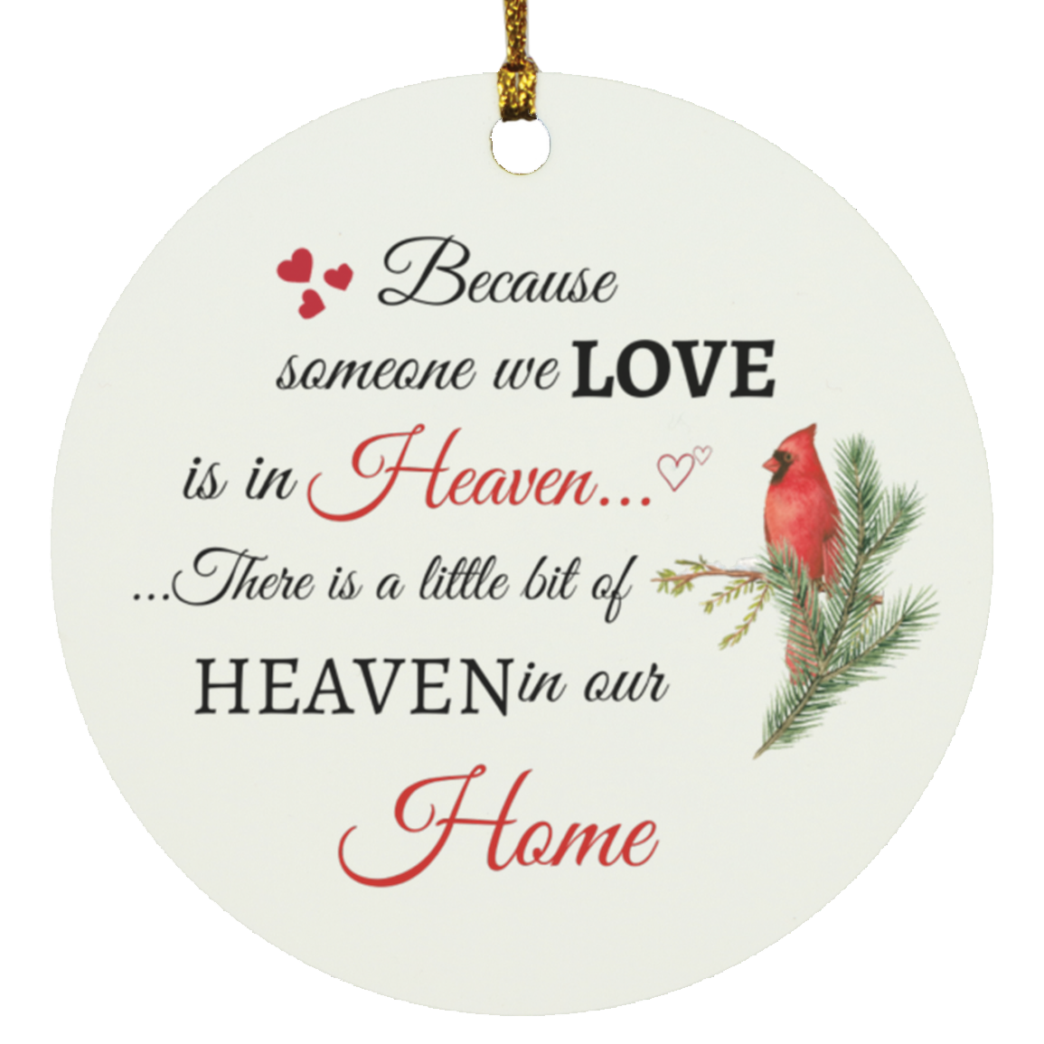 Someone We Love In Heaven | Circle Christmas Ornament